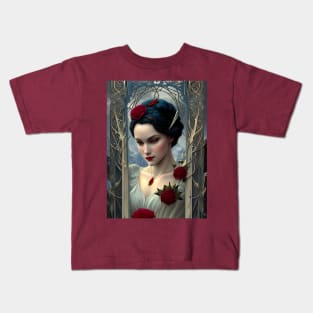 Snowy White Elven Princess Kids T-Shirt